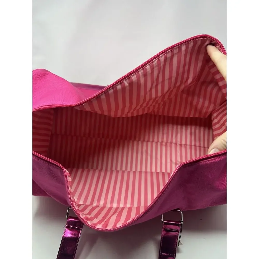 Victoria's Secret Travel Tote Bag Hot Pink Foil NWT $99‎ MSRP - Picture 6 of 6